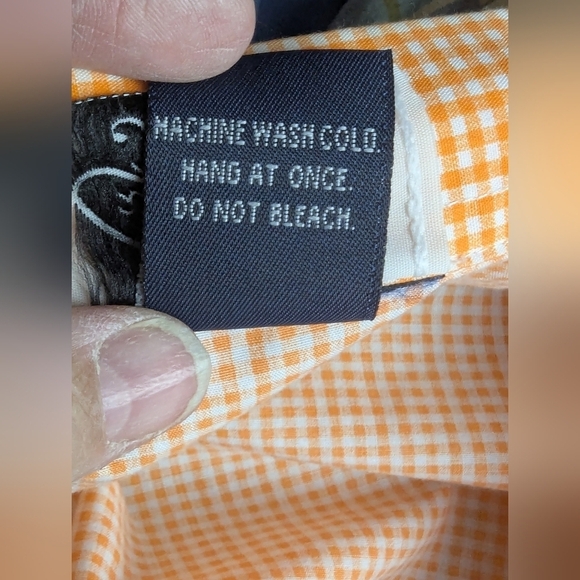 Casual Kiss large gingham shirt with embroidered rooster/ hay bales 3/4 sleeves - Picture 6 of 10